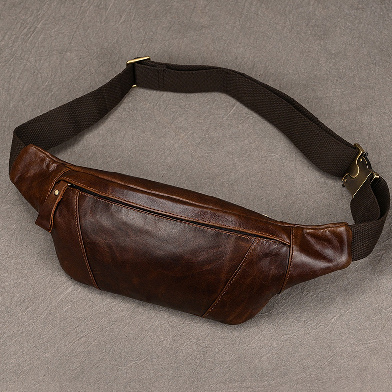 Leatherwork Fasteners - Men's Leather Chest Bags Crossbody Shoulder