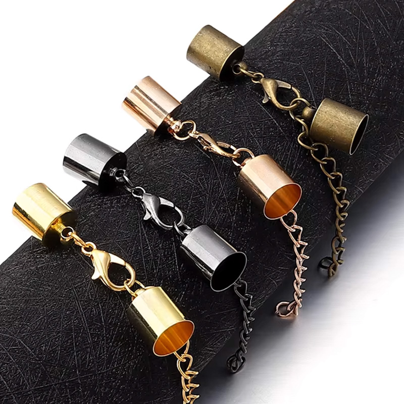 Leatherwork Beginner - 10Sets Leather Cord End Caps With