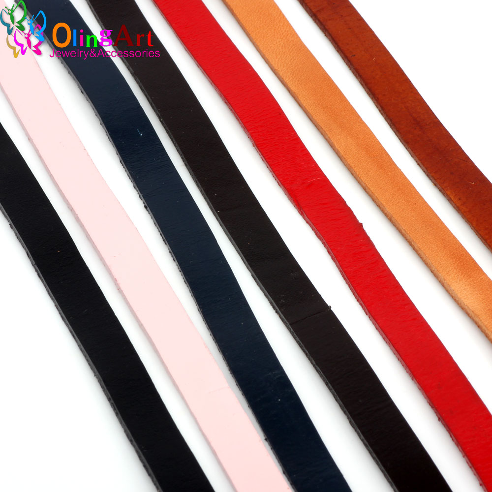 Leatherwork Beginner - OlingArt 10*2mm 1Yard/Lot Multiple Colour Flat
