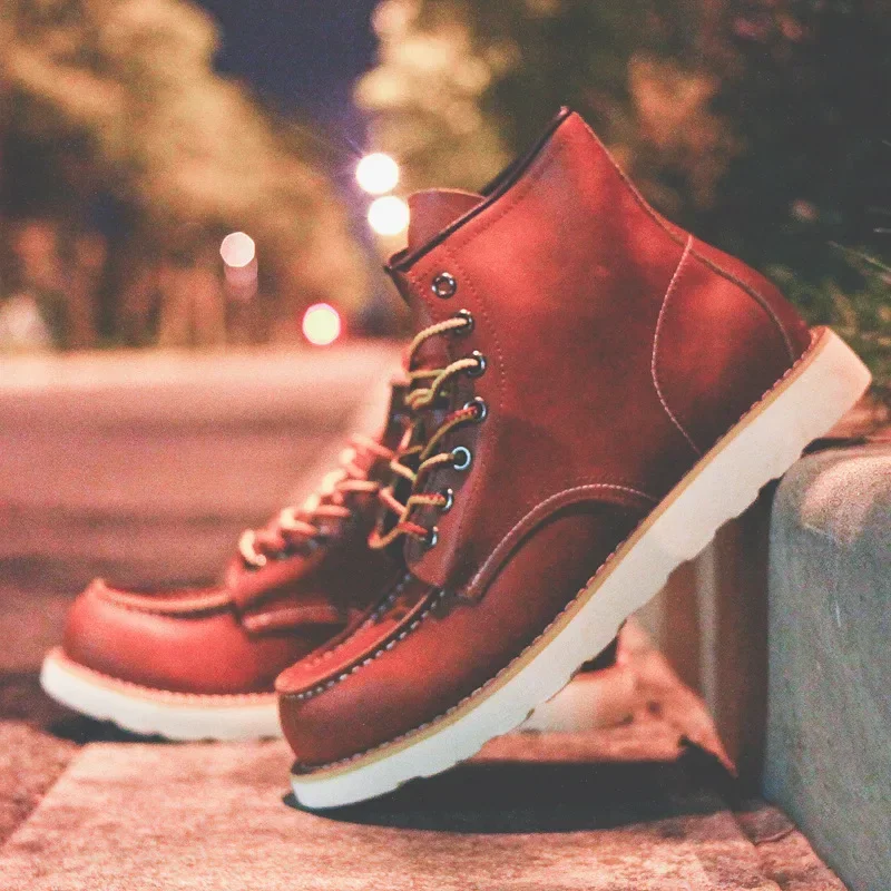 Leatherwork Beginner - Genuine Leather Men's Boots Vintage Tooling