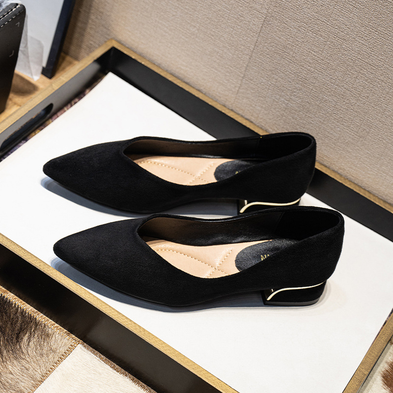Women's Pointed Toe Simple Chu - огляд і ціна Leather Work Heels