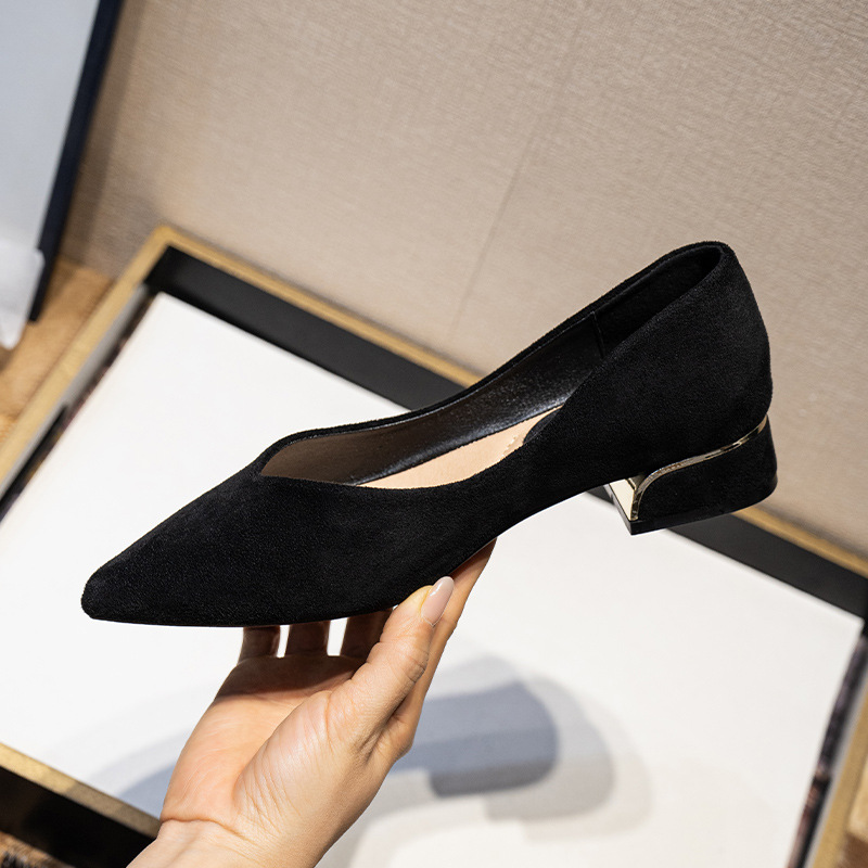 Women's Pointed Toe Simple Chu - огляд і ціна Leather Work Heels
