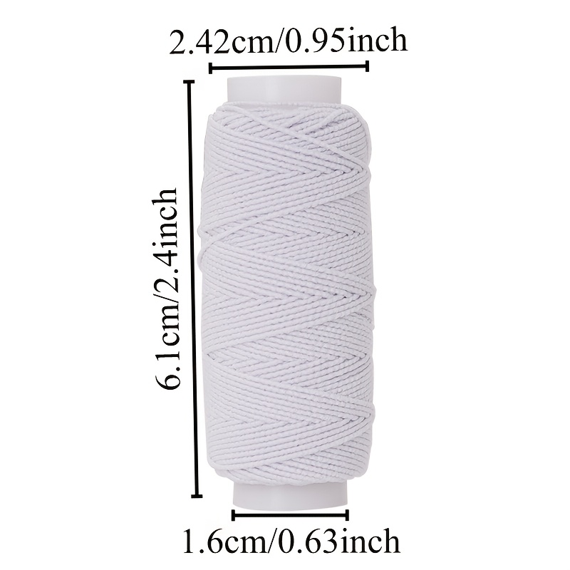 20m Black White  Elastic Threa - огляд і ціна Waxed Thread Linen