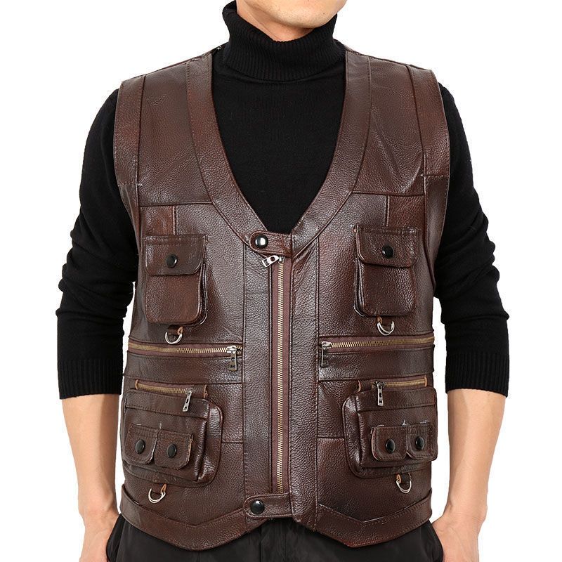 Cowhide Genuine Leather Vest W - огляд і ціна Leather Work Vest