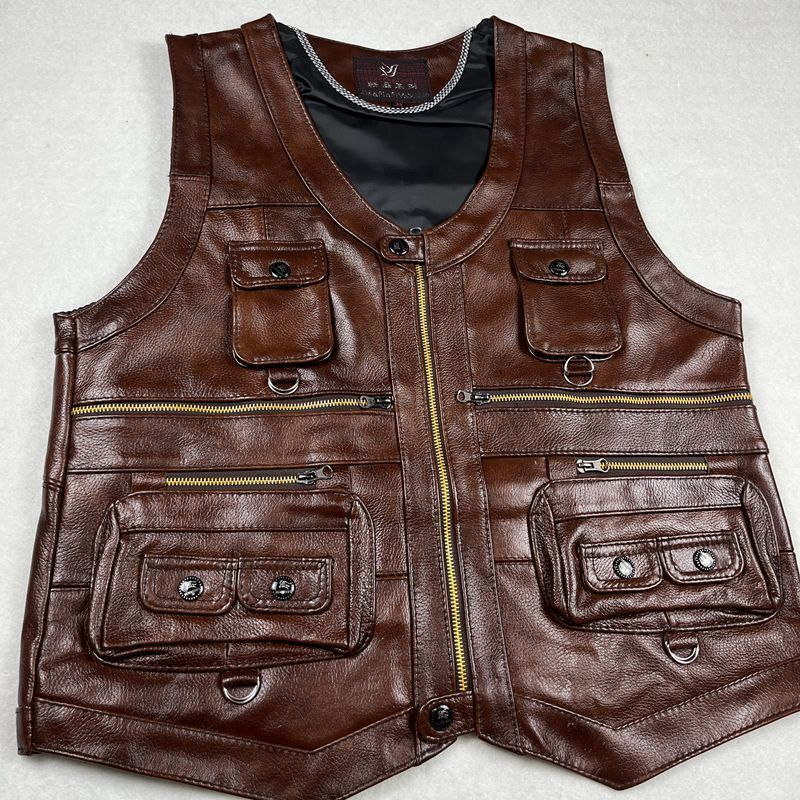 Cowhide Genuine Leather Vest W - огляд і ціна Leather Work Vest