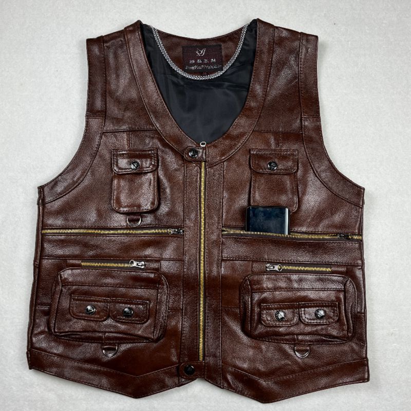 Cowhide Genuine Leather Vest W - огляд і ціна Leather Work Vest