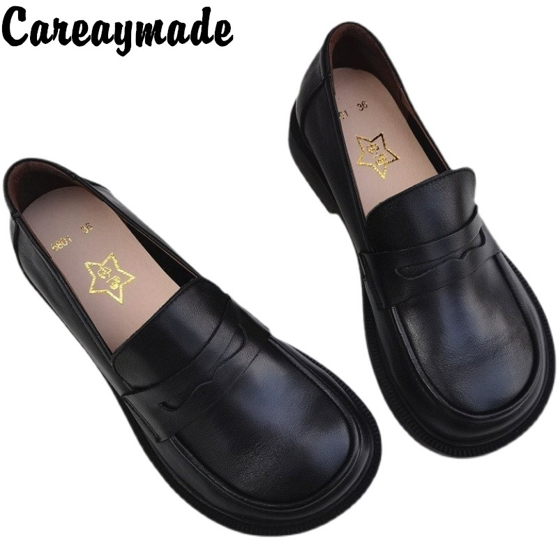Careaymade-Women's Casual Shoe - огляд і ціна Leather Work Heels