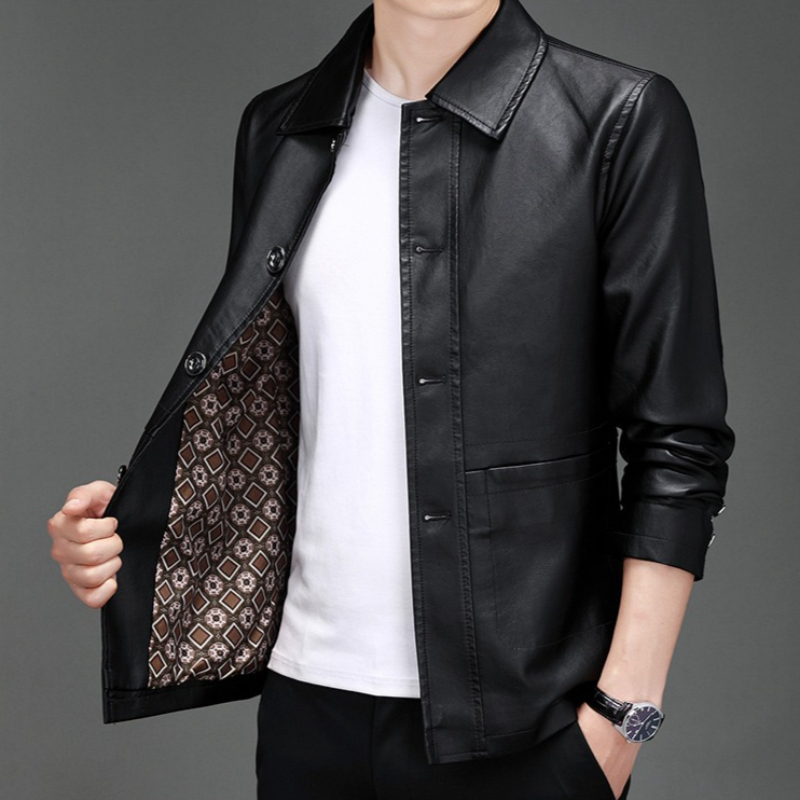 Autumn New Leather Suit Jacket - огляд і ціна Leather Work Jacket Mens