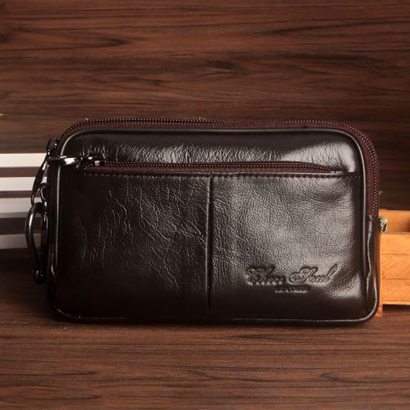 Men Clutch Waist Pack Bag Cell - огляд і ціна Leatherwork Fasteners