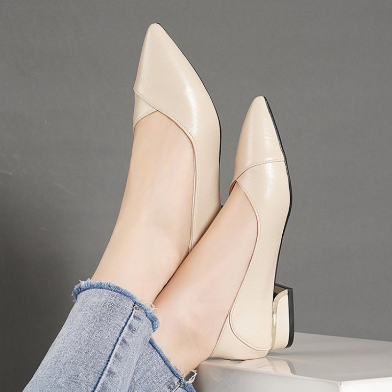 2026 Spring and Autumn New Poi - огляд і ціна Leather Work Heels
