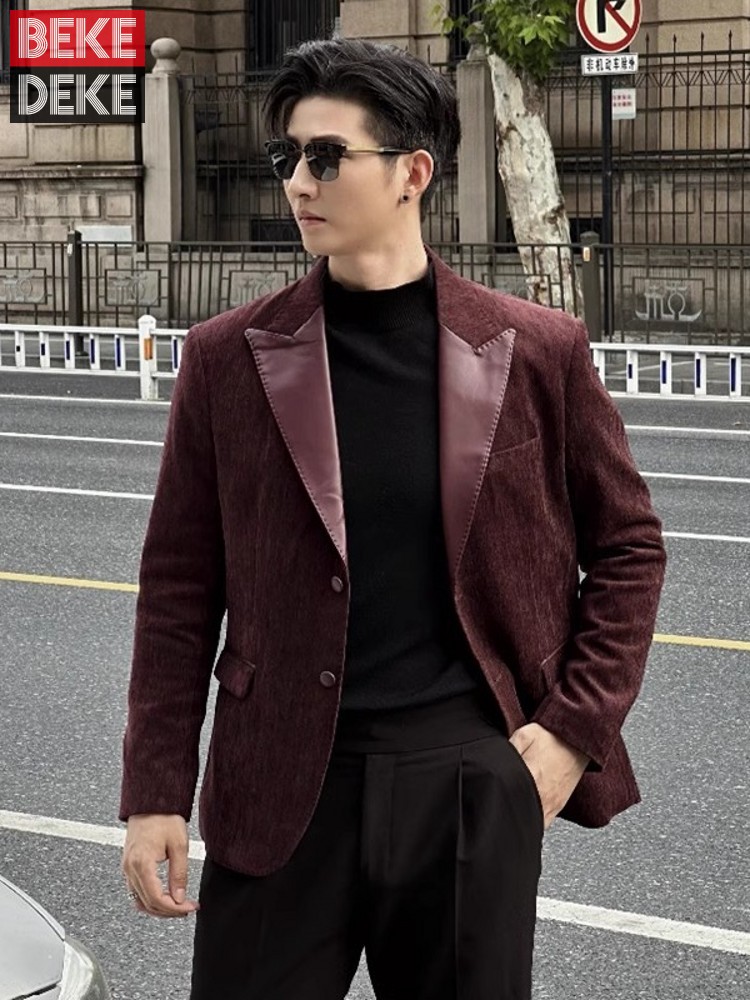 Fashion Mens Autumn Party Slim - огляд і ціна Leather Work Jacket Mens
