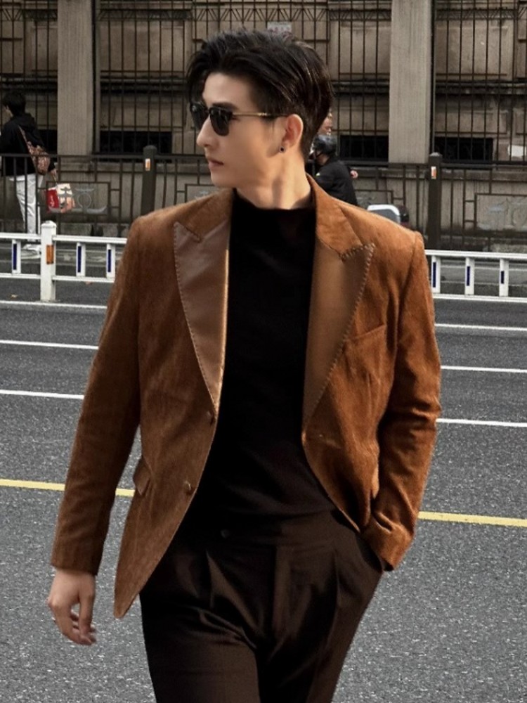 Fashion Mens Autumn Party Slim - огляд і ціна Leather Work Jacket Mens