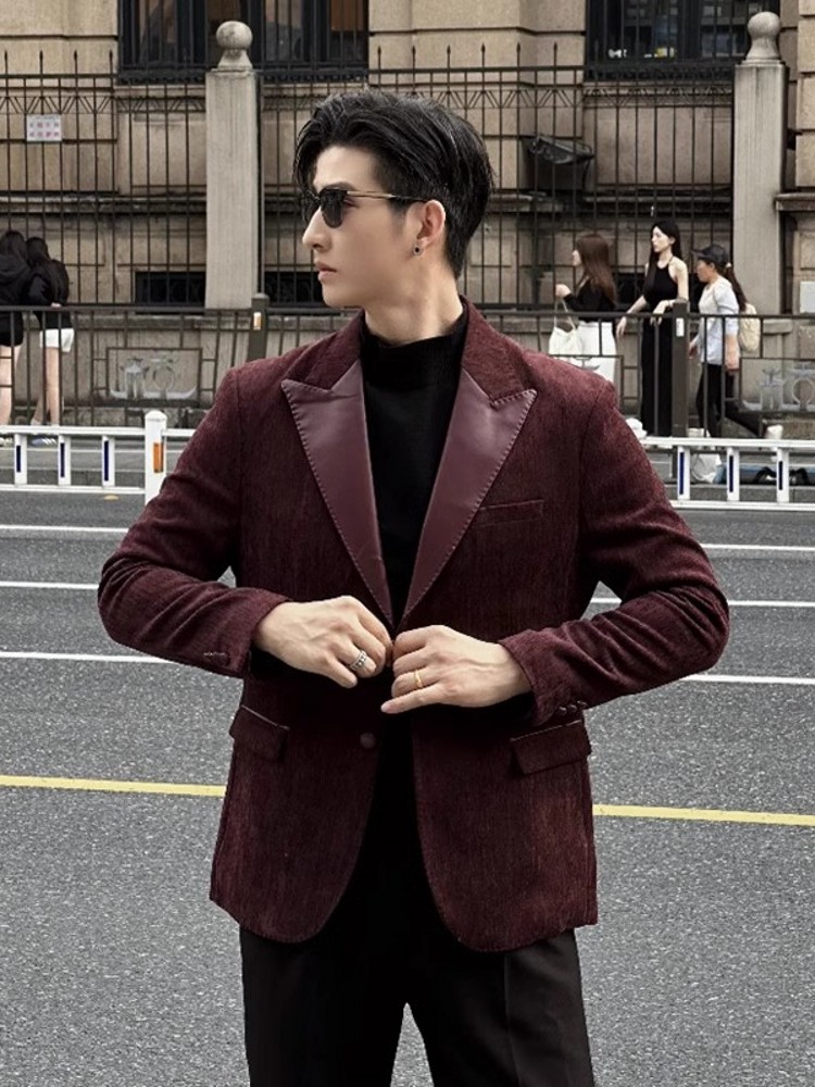 Fashion Mens Autumn Party Slim - огляд і ціна Leather Work Jacket Mens