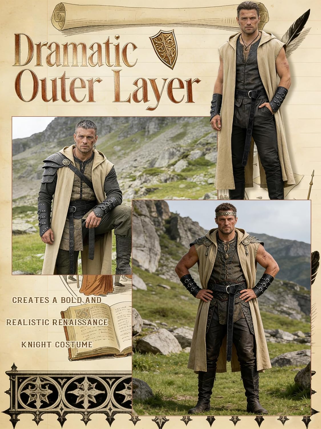 Men’s Renaissance Costume Set  - огляд і ціна Leatherwork Fasteners