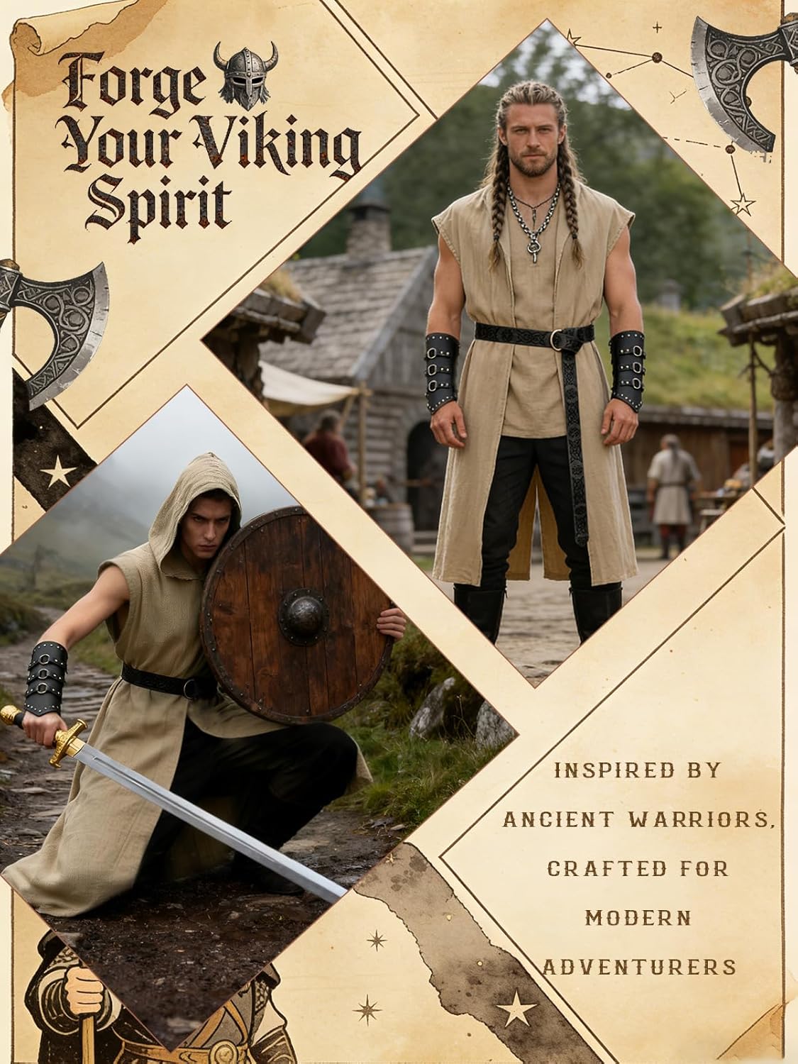 Men’s Renaissance Costume Set  - огляд і ціна Leatherwork Fasteners