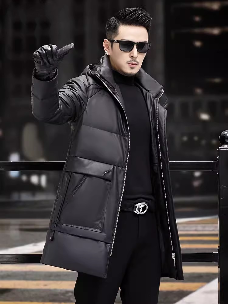 Winter Mens Thick Warm White G - огляд і ціна Leather Work Jacket Mens