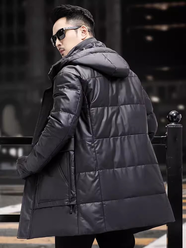 Winter Mens Thick Warm White G - огляд і ціна Leather Work Jacket Mens