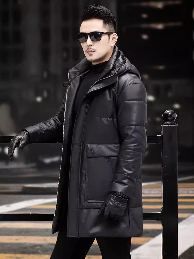 Winter Mens Thick Warm White G - огляд і ціна Leather Work Jacket Mens