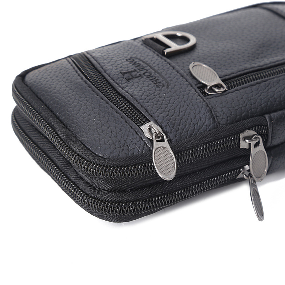 Men Waist Bag Mobile Phone Bag - огляд і ціна Leatherwork Fasteners
