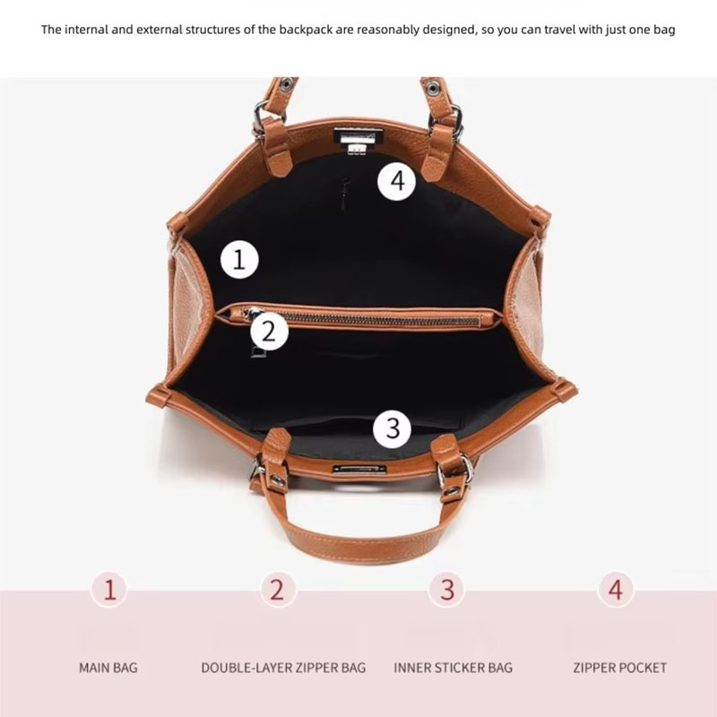 Women Large Capacity Tote Bag  - огляд і ціна Leather Work Handbags For Women