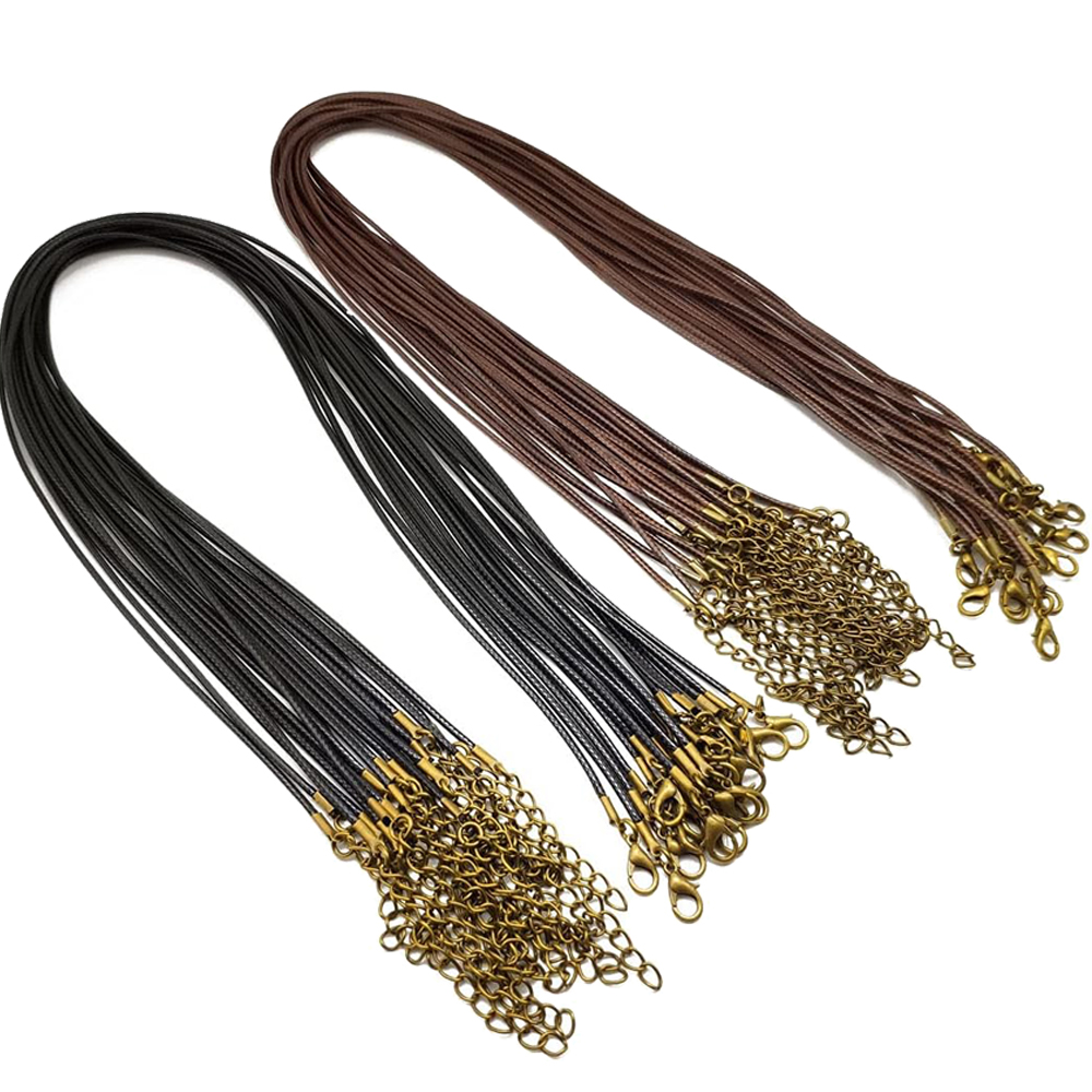 20pcs 45cm Brown Waxed Necklac - огляд і ціна Leatherwork Beginner