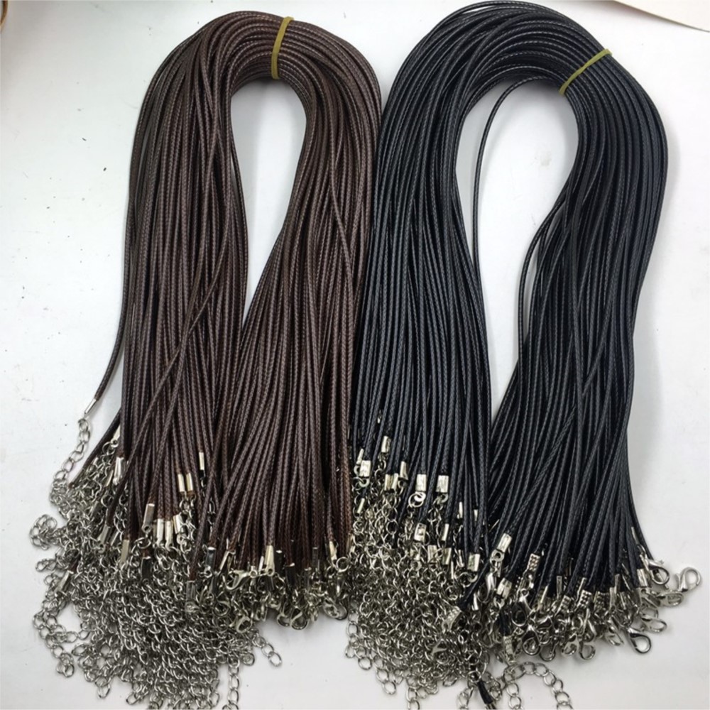 20pcs 45cm Brown Waxed Necklac - огляд і ціна Leatherwork Beginner