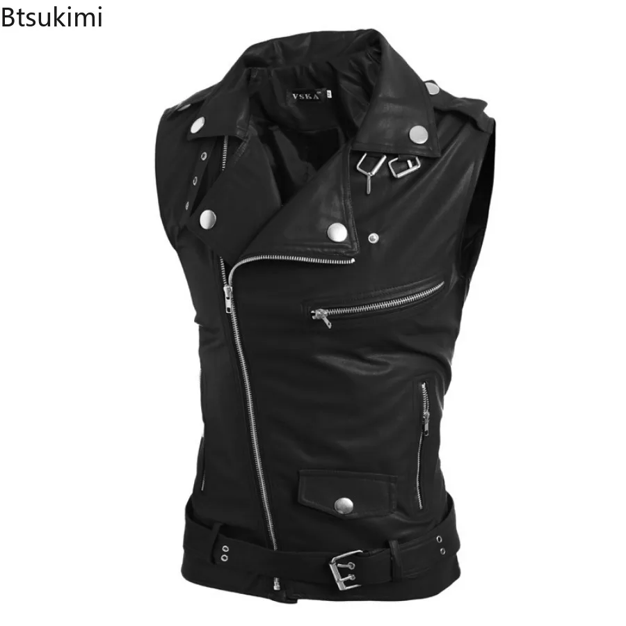 2026 Men's Casual PU Leather V - огляд і ціна Leather Work Vest