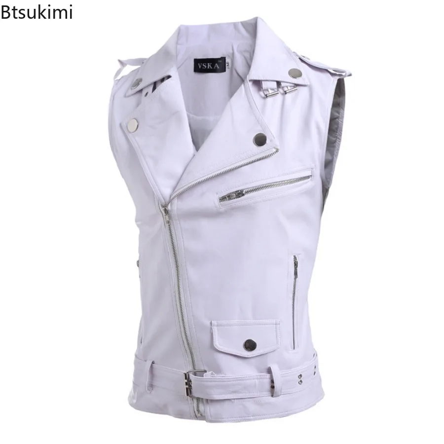 2026 Men's Casual PU Leather V - огляд і ціна Leather Work Vest