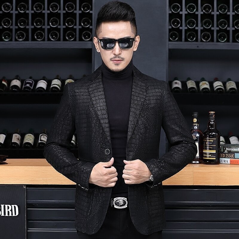 Autumn Business Men Sheepskin  - огляд і ціна Leather Work Jacket Mens