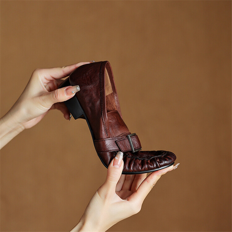 New Autumn Genuine Leather Wom - огляд і ціна Leather Work Heels