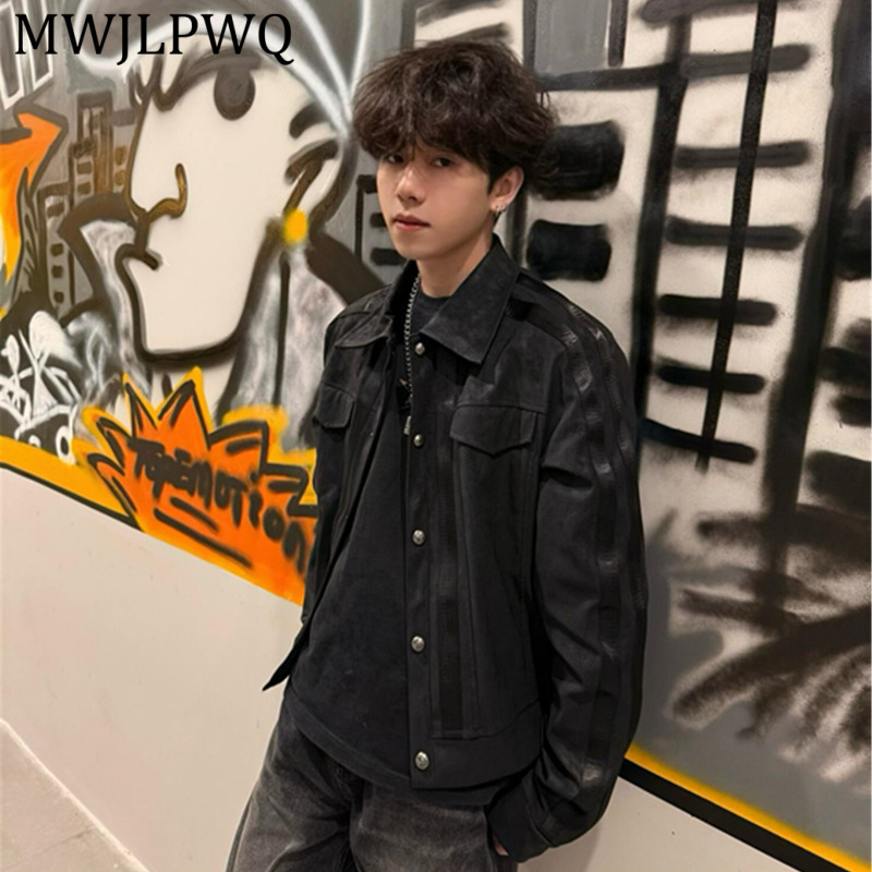 MWJLPWQ Retro Black Suede Spli - огляд і ціна Leather Work Jacket Mens