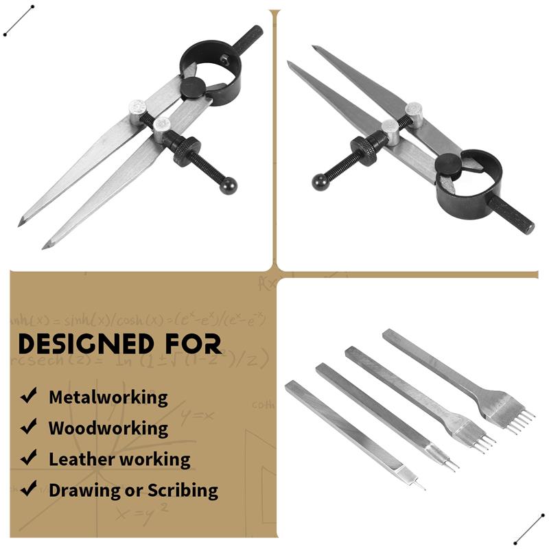 Leather Chisel Set, Prong Diam - огляд і ціна Wing Divider Stitch
