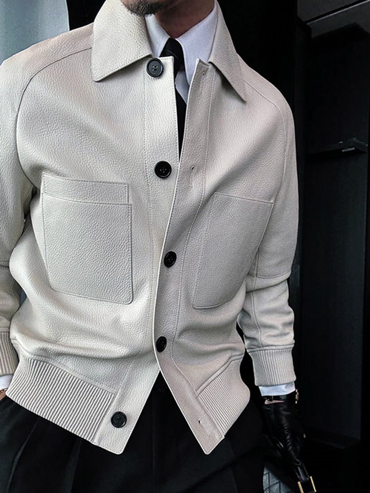 Italian Designer Mens Business - огляд і ціна Leather Work Jacket Mens