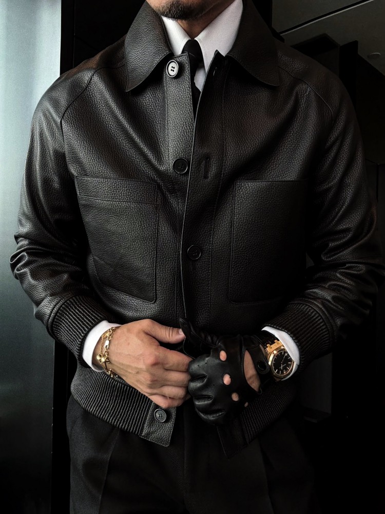 Italian Designer Mens Business - огляд і ціна Leather Work Jacket Mens