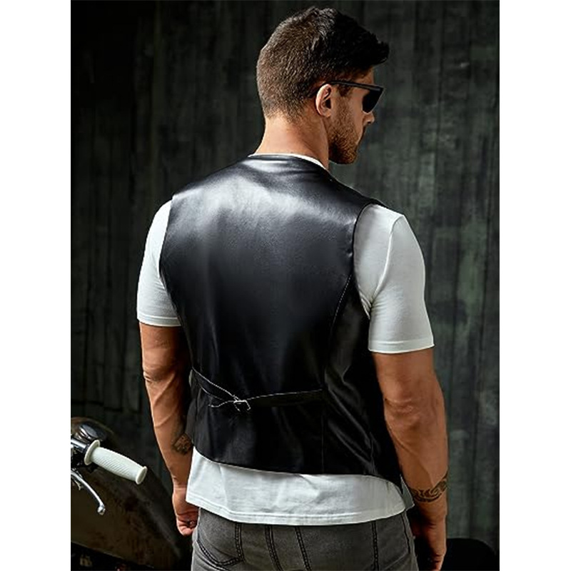 New Simple Men's PU Slim-fit L - огляд і ціна Leather Work Vest
