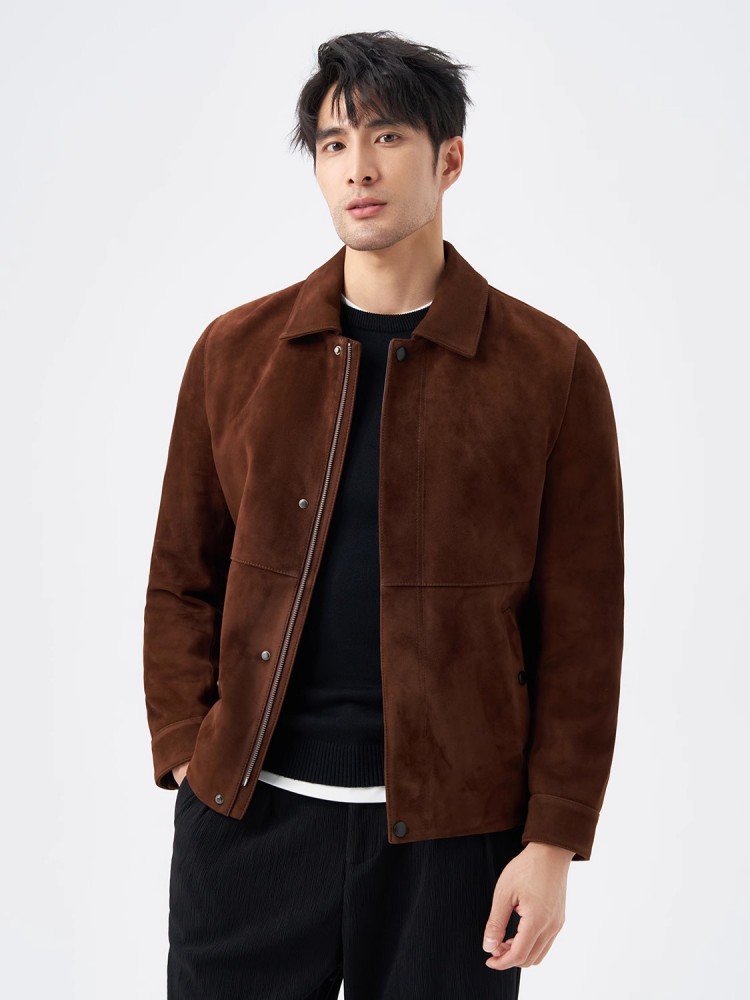 Top Quality Natural Real Suede - огляд і ціна Leather Work Jacket Mens