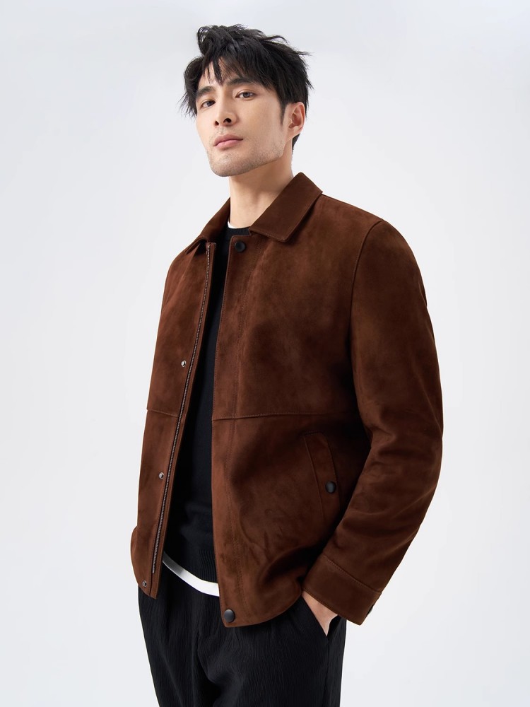 Top Quality Natural Real Suede - огляд і ціна Leather Work Jacket Mens