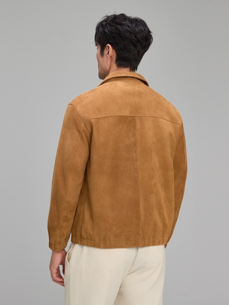 Luxury Mens Soft Natural Suede - огляд і ціна Leather Work Jacket Mens
