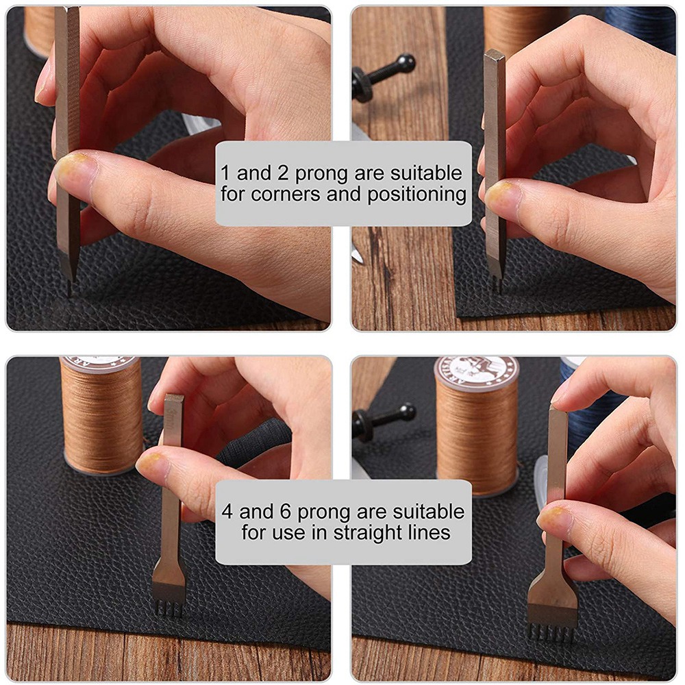 Leather Chisel Set, Prong Diam - огляд і ціна Wing Divider Stitch