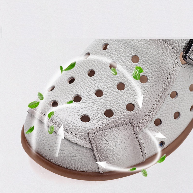 New Cow Leather Low Heel Sanda - огляд і ціна Leather Work Heels