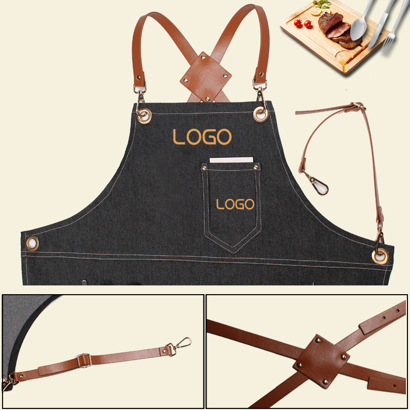 Floral PU Leather Straps Denim - огляд і ціна Leatherwork Logo