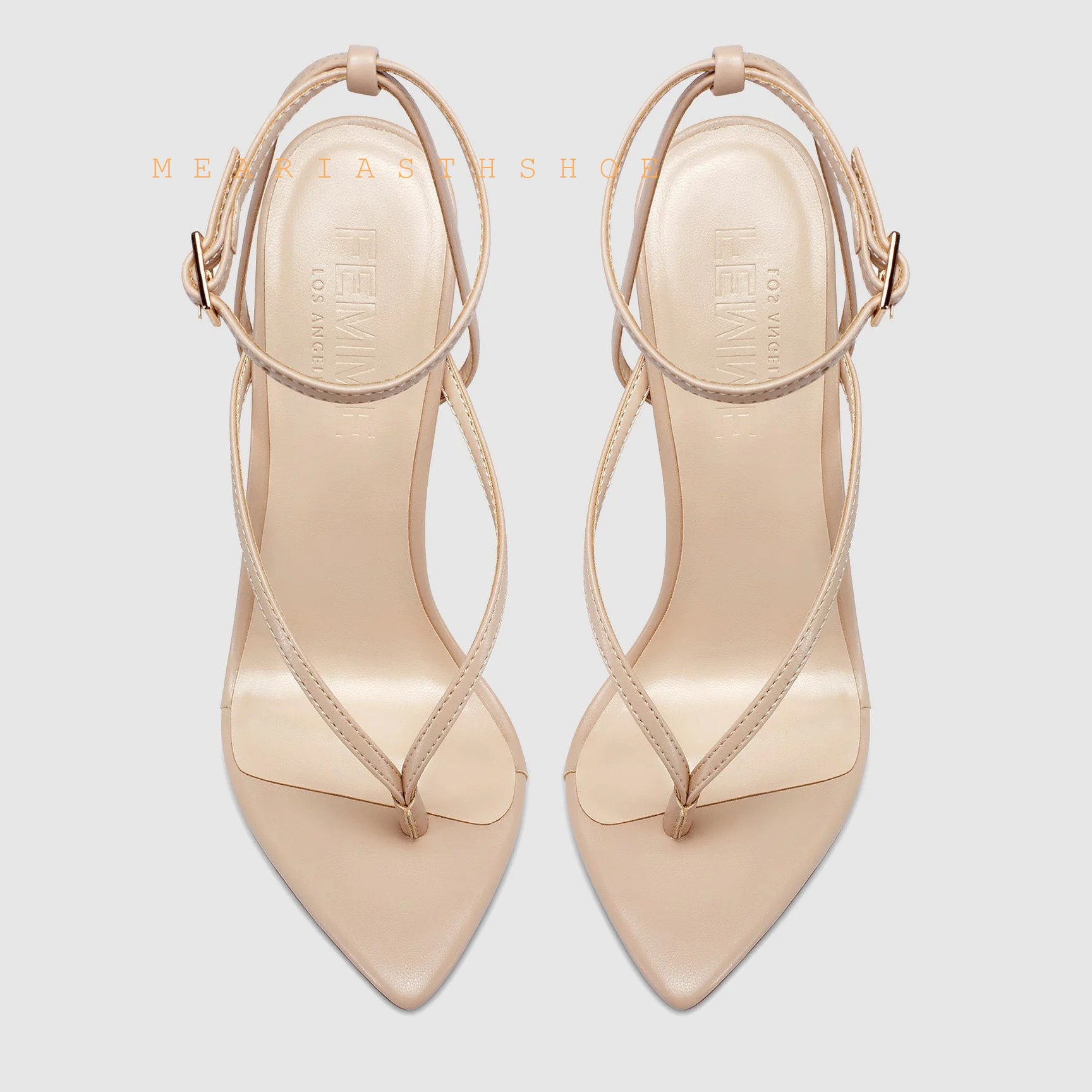 Beige Black Cross Straps Flip- - огляд і ціна Leather Work Heels