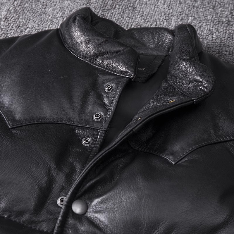 Men's Slim Fit Leather Jacket  - огляд і ціна Leather Work Vest