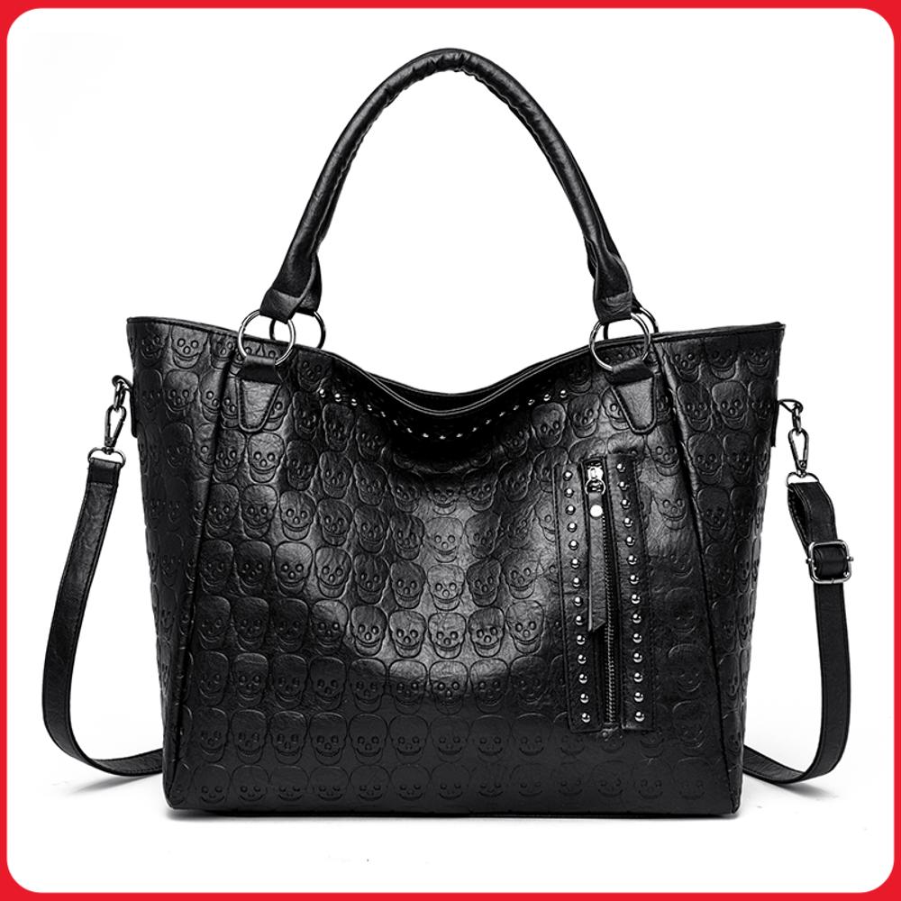 Punk Skull Crossbody Bag PU Le - огляд і ціна Leather Work Handbags For Women