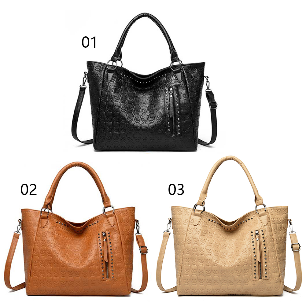 Punk Skull Crossbody Bag PU Le - огляд і ціна Leather Work Handbags For Women
