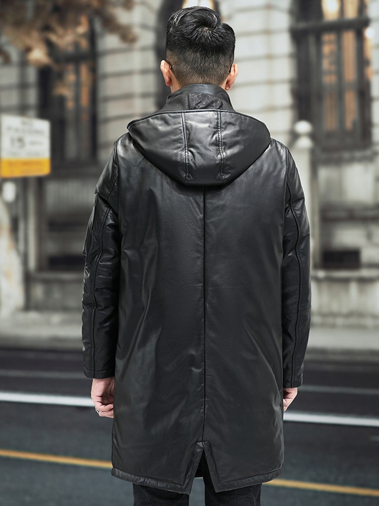 Winter Men Warm Cowhide Genuin - огляд і ціна Leather Work Jacket Mens