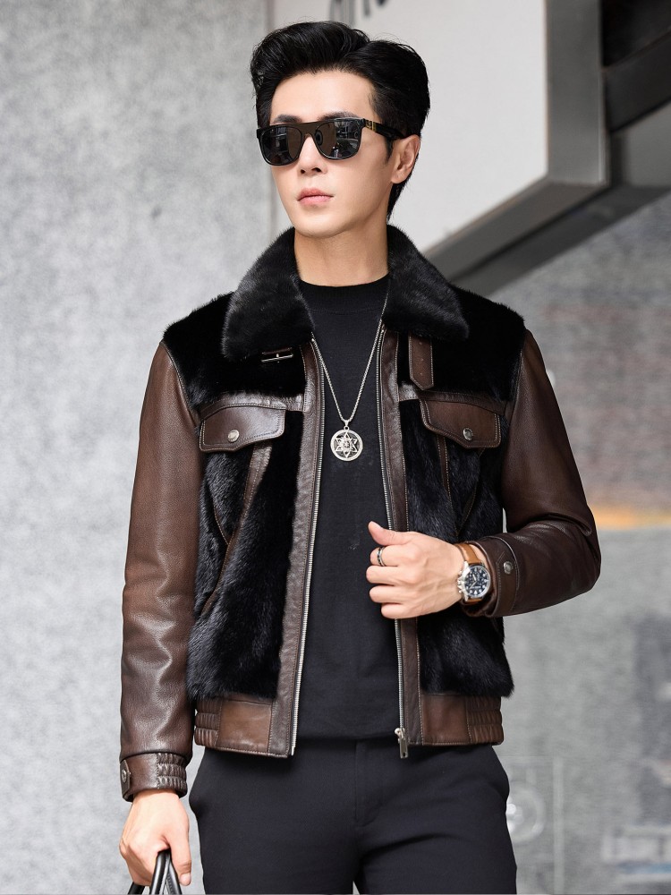 Luxury Business Men Winter Wor - огляд і ціна Leather Work Jacket Mens