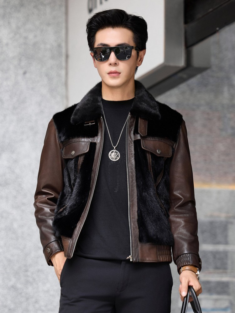 Luxury Business Men Winter Wor - огляд і ціна Leather Work Jacket Mens