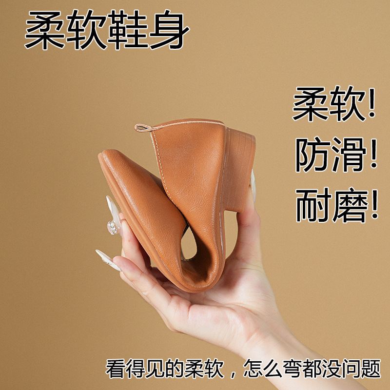 Spring and Autumn Fashion New  - огляд і ціна Leather Work Heels
